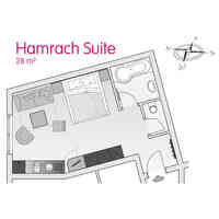 Glanzer Homes Hochsölden Hamrach Suite 28m2 Zimmerplan