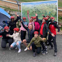 Gruppenfoto beim Mountain Carts Test