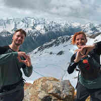 Unser Team beim Biken in der Bike Republic Sölden